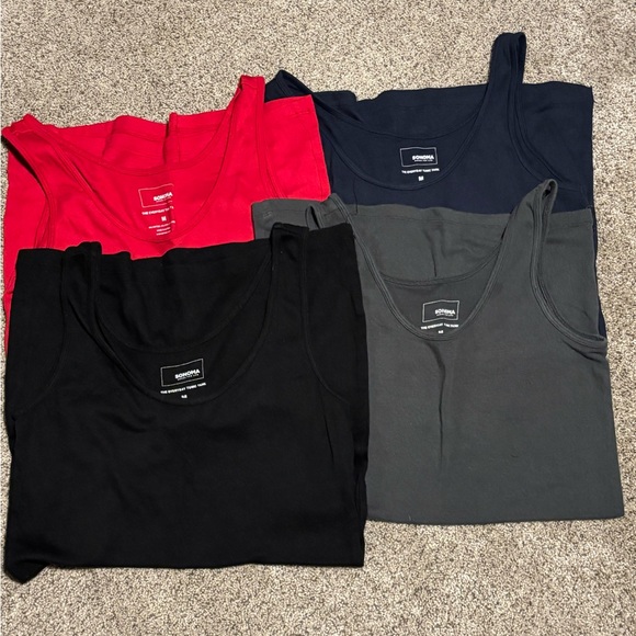 Sonoma Tops - Sonoma Women's Tank Tops - Vibrant Red, Classic Black, Navy, Charcoal